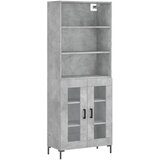 Maison Chic Visoka Komoda - Predalnik betonsko siva 69,5x34x180 cm inženirski les, (21722405) Cene