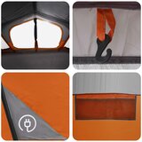  Kabinski šator s krovom Siva i narančasta 480 x 273 x 205 cm | shoptok.hr