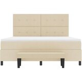  Krevet s podnicom s madracem i klupom krem 180x200 cm tkanina | shoptok.hr