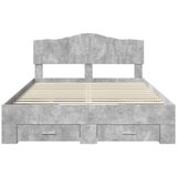  Konstrukcija postelje z vzglavjem Betonsko siva 140 x 200 cm, (5000102556) | Shoptok.si