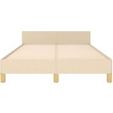  Okvir za krevet s uzglavljem krem 120x190 cm od tkanine | shoptok.hr