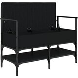  Klupa za cipele crna 85,5x42x57,5 cm od konstruiranog drva | shoptok.hr