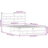 Metalni okvir kreveta bez madraca boja hrasta sonome 120x200 cm | shoptok.hr