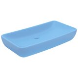 Maison Chic Razkošen Umivalnik - Kopalna umivalnik - Lavabo pravokoten mat svetlo moder 71x38 cm keram., (21684843) Cene