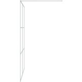 Pregrada za tuš srebrna 140 x 195 cm s prozirnim staklom ESG | shoptok.hr