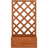 Maison Chic Vrtno cvetlično korito - Cvetlični Lonec z mrežo oranžno 50x25x90 cm les jelke, (21790601) Cene