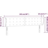  Uzglavlje s ušima svjetlosivi 203x23x78/88 cm od tkanine | shoptok.hr