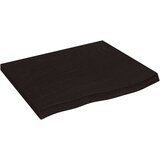 Maison Chic Stenska polica - Viseča Polica temno rjava 60x50x(2-4) cm trdna hrastovina, (21784747) | Shoptok.si