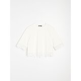 Sinsay Pamučna bluza s čipkastom aplikacijom | shoptok.hr