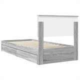  Krevet s od storage Siva Sonoma 100 x 200 cm Konstruirano drvo | shoptok.hr