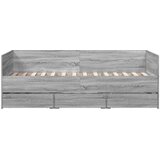  Dnevni krevet s ladicama bez madraca siva boja hrasta 75x190 cm | Eponuda.ba
