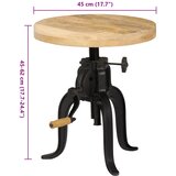  Bočni stolić od masivnog drva manga i željeza 45 x (45 - 62) cm | shoptok.hr