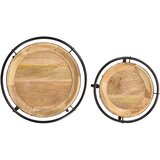  Set od 2 pomoćna stolića od punog drva boje manga | shoptok.hr