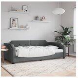 vidaXL Raztegljiva postelja temno siva 90x190 cm blago Cene
