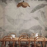 Foto tapeta - Vanishing jungle - landscape of exotic trees and leaves in grey tones 500x350 Vodootporna | shoptok.hr