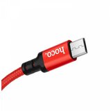 Hoco podatkovni kabel X14 Micro USB na USB 1m 2,1A rdeč pleten Cene