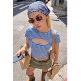 TRENDYOLMILLA ženski set majica Twoaw27Ts00031, plava-prugasta | Eponuda.com
