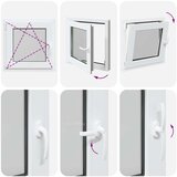  Okno za klet RISOR 50 x 50 cm PVC in steklo Bela, (5000215258) | Shoptok.si