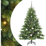 vidaXL Umjetno božićno drvce s stalakom Zelena 150 cm PE i PVC | shoptok.hr