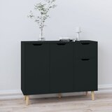 vidaXL Komoda črna 90x30x72 cm iverna plošča | Shoptok.si