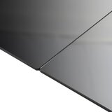  Vrtni stol crni 190 x 90 x 74 cm aluminijum i staklo | shoptok.hr