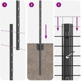 vidaXL Vrtna ograja Set 2 Siva Kovina s plastično oblogo 10 x 1 meter | Shoptok.si