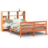 vidaXL Krevet s regalom za knjige bez madraca 120x190 cm masivno drvo | shoptok.hr