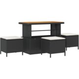  Set vrtnih kauča od 9 dijelova s jastucima crni poli ratan akacija | shoptok.hr