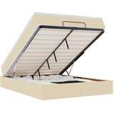  Otomanski krevet s madracem krem 140x200 cm tkanine | shoptok.hr
