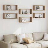  Zidne kockaste police 6 kom Artisan hrast 60x15x23 cm | Eponuda.com
