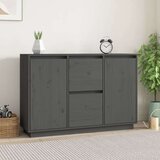  Komoda siva 111 x 34 x 75 cm od masivne borovine | shoptok.hr