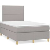  Box spring postelja z vzmetnico svetlo siva 120x200 cm blago, (20725375) | Shoptok.si