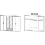 Boxxx Omara Za Oblačila Bari, Bela, Barva Hrasta | Shoptok.si