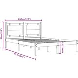  Okvir za krevet od masivnog drva bijeli 140 x 200 cm | shoptok.hr