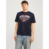Jack & Jones Majica marine / rjasto rdeča / bela | Shoptok.si