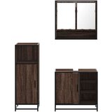 vidaXL 3-dijelni set kupaonskog namještaja boja smeđeg hrasta drveni | shoptok.hr