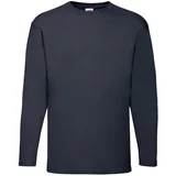 Fruit Of The Loom Navy Value Men's Long Sleeve T-shirt