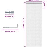  Lančani zastor za zaštitu od muha 80 x 201 cm aluminijski | Eponuda.com