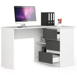 AKORD KOTNI PISALNA MIZA B16 CLP DESNO BELO / SIVO, (21702695) | Shoptok.si