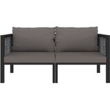 Maison Chic kavč - Sofa - Kanape dvosed z blazinami antraciten poli ratan, (21727302) Cene