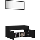  2-dijelni set kupaonskog namještaja od iverice crni | shoptok.hr