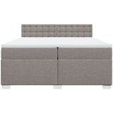  Krevet s oprugama i madracem smeđesivi 200x200 cm od tkanine | shoptok.hr
