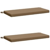  Jastučići za klupe - 2 dijela SOEST 2 kom. 100% poliester - Sivosmeđa 60 x 40 x 5 cm Poliester | shoptok.hr