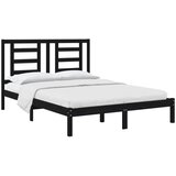  Okvir za krevet od masivne borovine crni 140 x 190 cm | shoptok.hr