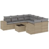  9-dijelni set vrtnih sofa s jastucima bež od poliratana | shoptok.hr
