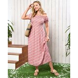 Resti Coral women's midi dress with floral pattern - Clothing | Shoptok.si