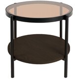 Unique Furniture Okrugao pomoćni stol sa staklenom pločom stola ø 48 cm Hassel – u