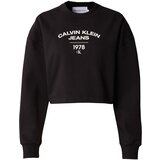 Calvin Klein Jeans Sweater majica crna / bijela | shoptok.hr