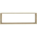  Kockaste zidne police 2 kom boja hrasta 100x15x30 cm od iverice | shoptok.hr