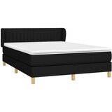  Krevet s oprugama i madracem crni 140x200 cm od tkanine | shoptok.hr